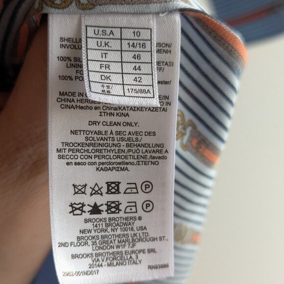 Brooks Brothers Georgette Silk Shirt Dress *missing belt - Picture 9 of 12